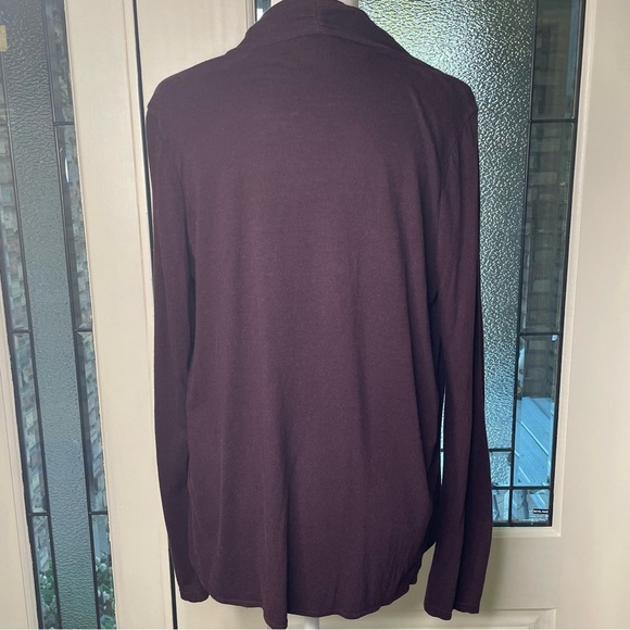 Ann Taylor Open Cardigan Sweater Office Work Long Sleeve Sz L - Picture 2 of 7